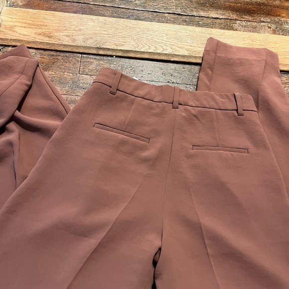 Aritzia The Wilfred Effortless Pants Mocha Sorbet Size 8 Short *Hemmed - Picture 3 of 3